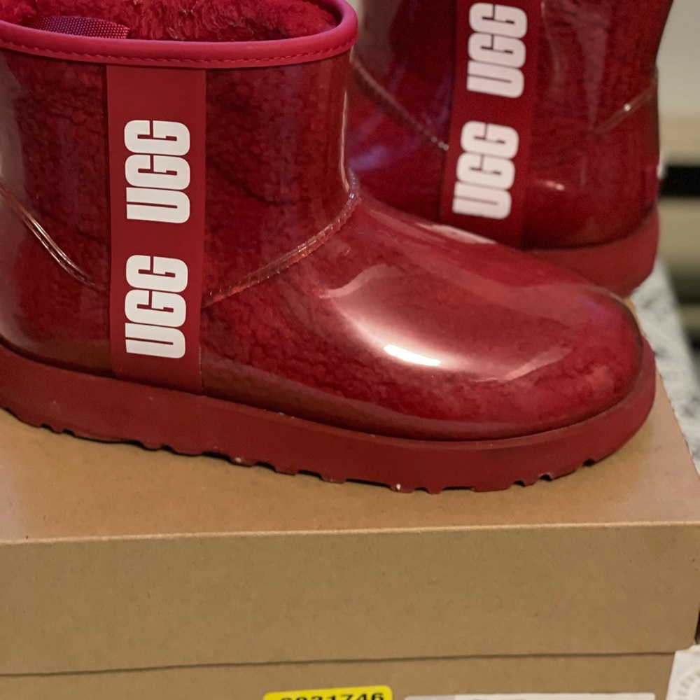 UGG Kids Glossy Red Boots